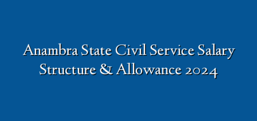 Anambra State Civil Service Salary Structure