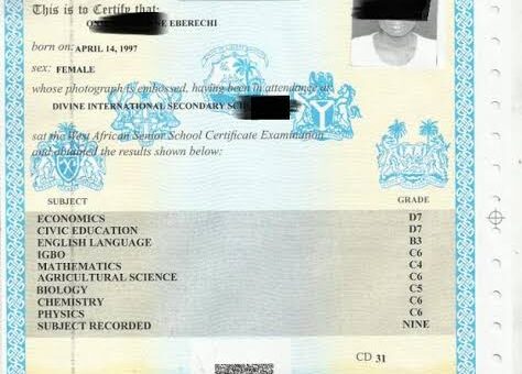 waec certificate